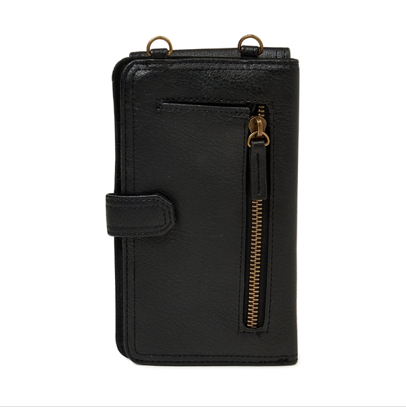 Time and Tru Women's Natalie Phone Case Cellie Wallet on a String Black - Picture 4 of 5